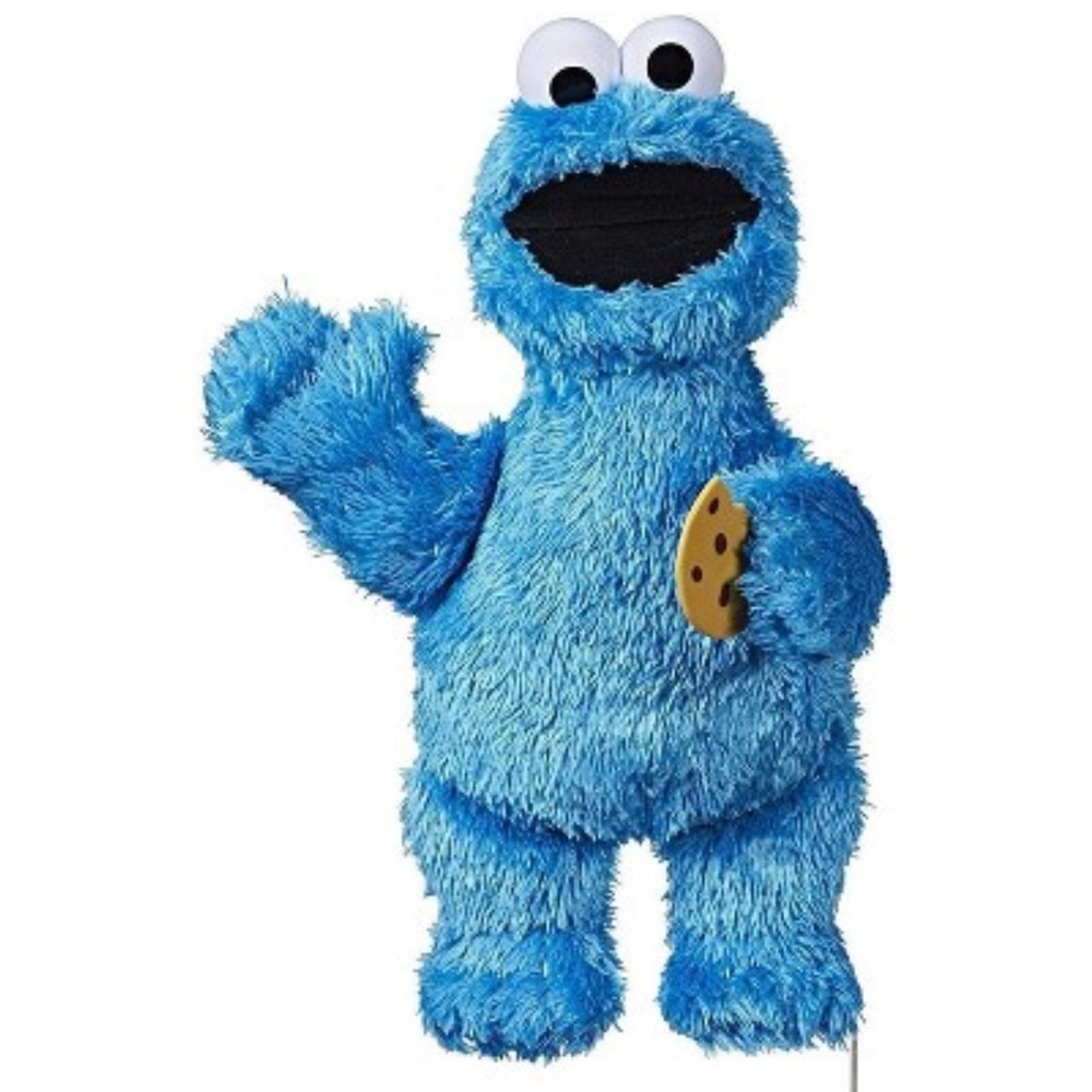 Sesame Street Feed Me Cookie Monster Plush Talking Singing‎ Vibrating Toy 14"